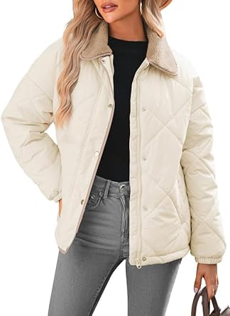 Women’s Sherpa-Collar Quilted Puffer Jacket